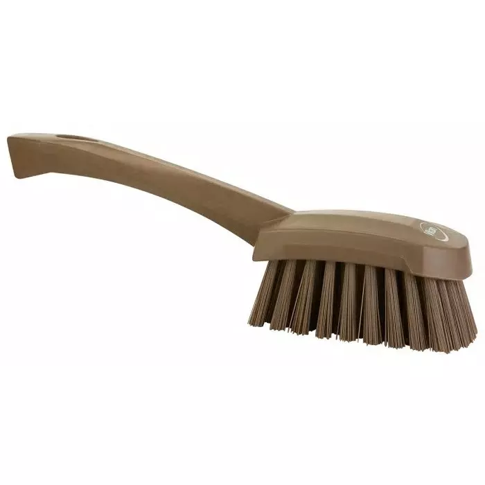 VIKAN Scrubbing Brush PET Hard 36 mm Bristle Length Brown, 419266