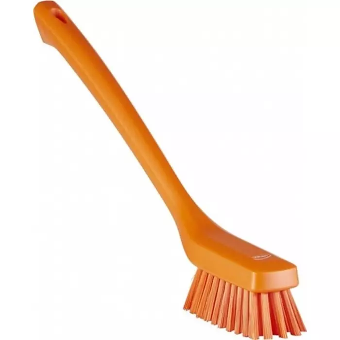 VIKAN Scrubbing Brush Polyester, Polypropylene & Stainless Steel Hard 420 mm Bristle Length Purple, 41858