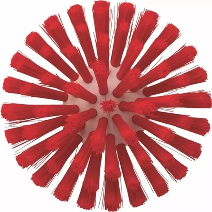 VIKAN Scrubbing Brush Polyester, Polypropylene & Stainless Steel Medium 33 mm Bristle Length Red, 70354