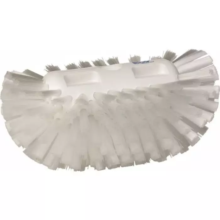 VIKAN Scrub Brush Medium Polyester, Polypropylene & Stainless Steel 40 mm Bristle White, 70395