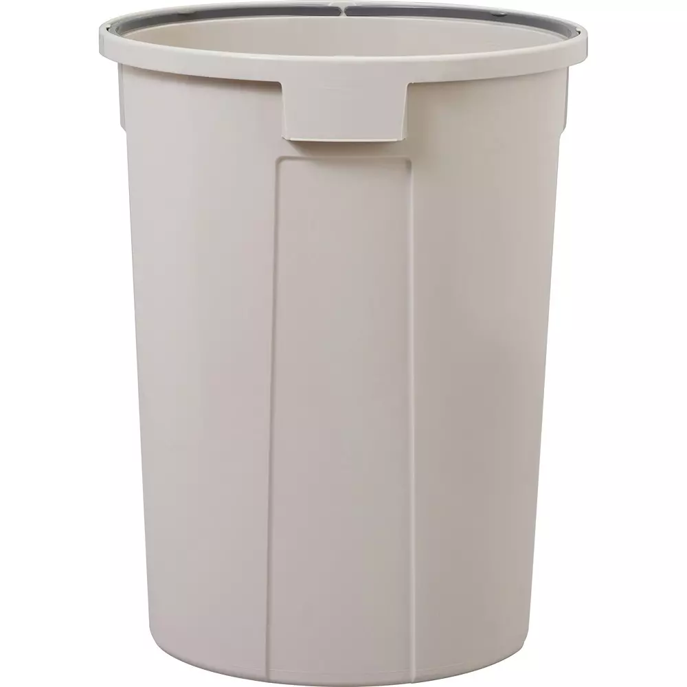 MonotaRO Polypail Round Trash Can Gray 90 L Capacity, 90L