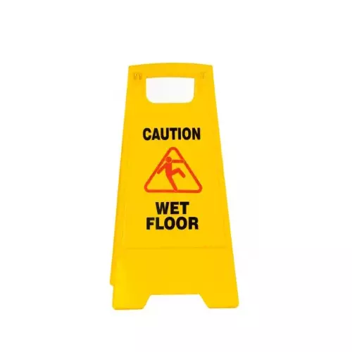 GENERIC Wet Floor Signage Board Caution / Safety Warning Sign Plastic Foldable Yellow (Pack of 5 Pcs)