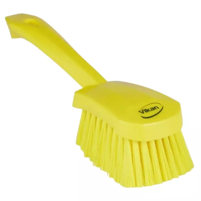 VIKAN Hand Brush Polyester, Polypropylene & Stainless Steel Bristles Yellow, 41986