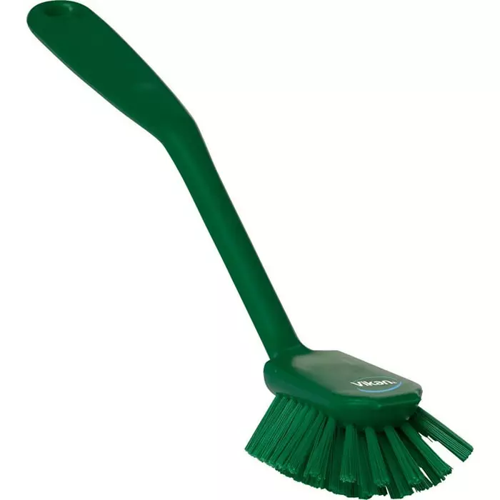 VIKAN Scrubbing Brush PET Medium 23 mm Bristle Length Green, 42372