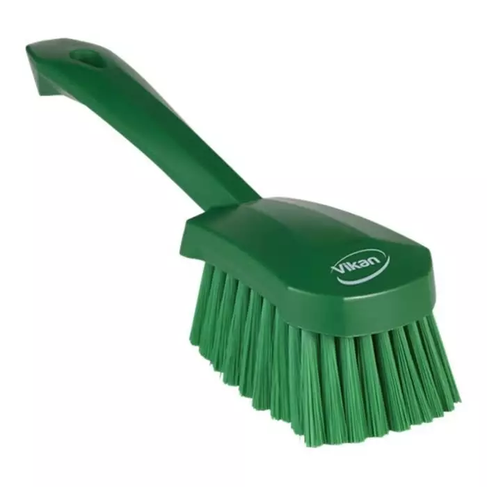 VIKAN Scrubbing Brush Polyester, Polypropylene & Stainless Steel Soft 270 mm Bristle Length Green, 41982