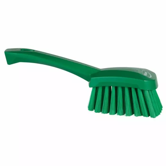 VIKAN Scrubbing Brush Polyester, Polypropylene & Stainless Steel Soft 270 mm Bristle Length Green, 41982