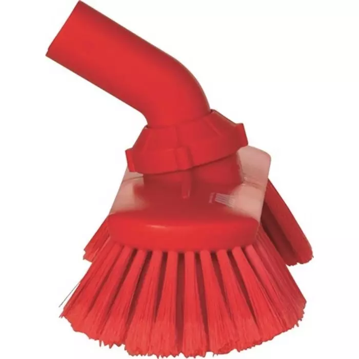 VIKAN Scrubbing Brush Polyester, Polypropylene & Stainless Steel Soft 44 mm Bristle Length Red, 70674