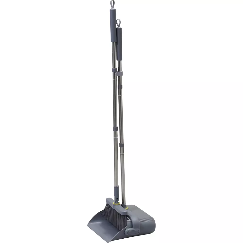 MonotaRO Broom and Dustpan Set, Stand-Type, Compact Storage Type, 9899000