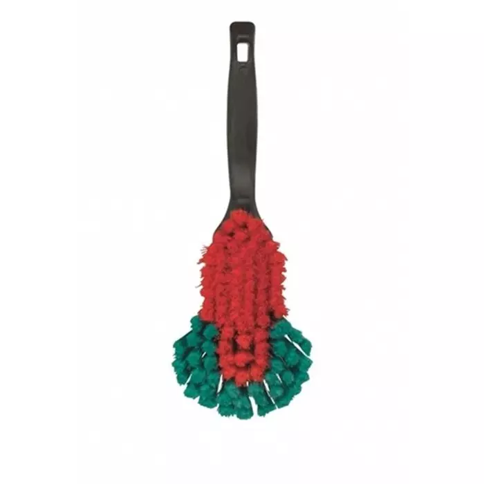 VIKAN Hand Brush Soft Polyester Bristles Black & Red 40 mm, 521152