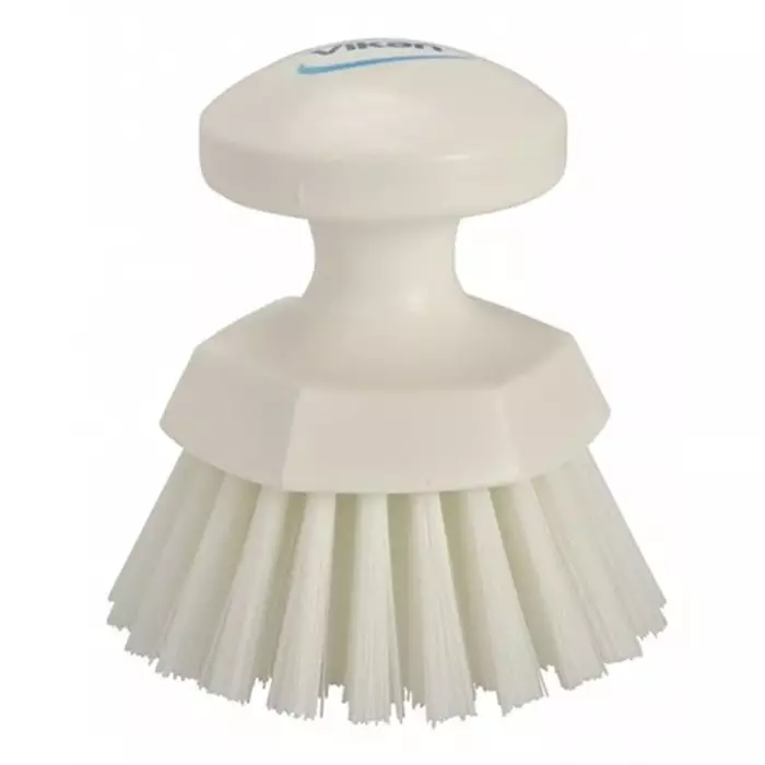 VIKAN Hand Brush Hard Polyester, Polypropylene & Stainless Steel Bristles Yellow 110 mm, 38856