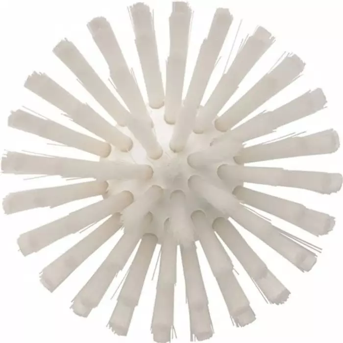 VIKAN Scrubbing Brush Polyester, Polypropylene & Stainless Steel Medium 33 mm Bristle Length White, 70355