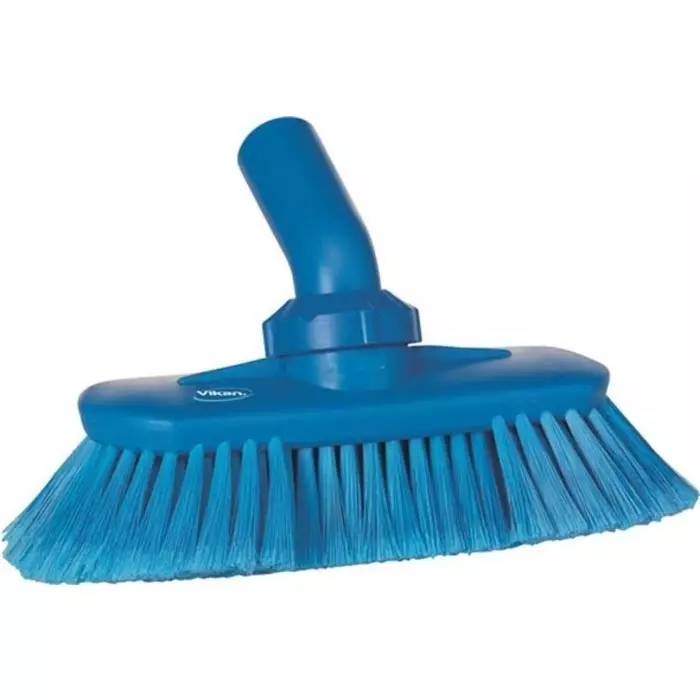 VIKAN Scrubbing Brush Polyester, Polypropylene & Stainless Steel Soft 44 mm Bristle Length Blue, 70673