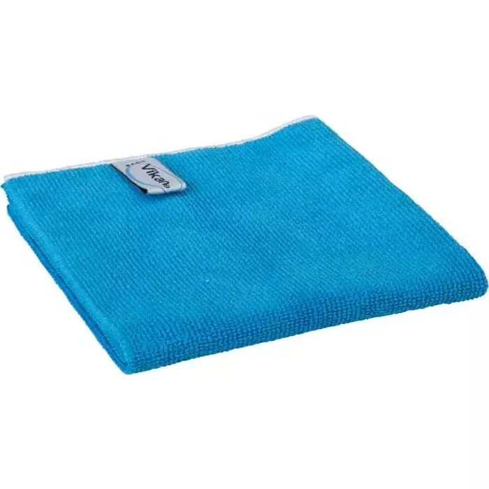 VIKAN Basic Microfibre Cloth Blue 320x320 mm Wet/Dry Use for General Cleaning, 691133 (Pack of 5 Pcs)