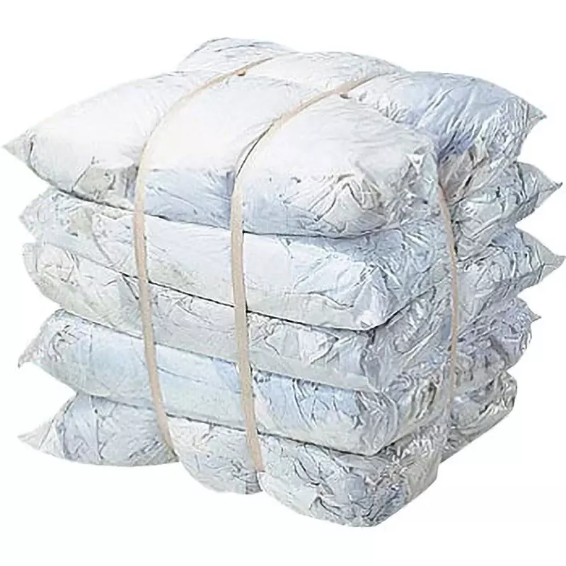 MonotaRO White Wipes Used Fabric with Dimensions Cm About 30-60 square, YW4X5U (Bag of 20 Kg)