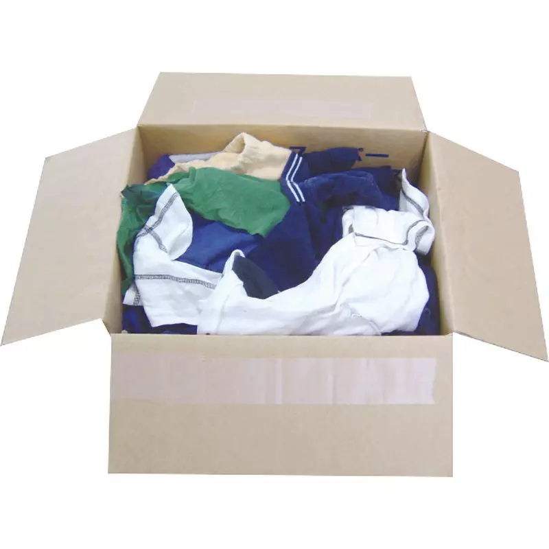 MonotaRO Knitted Waste Dark Used Fabric with Dimensions Cm About 30-60 square, 7058353 (Pack of 5 Kg)