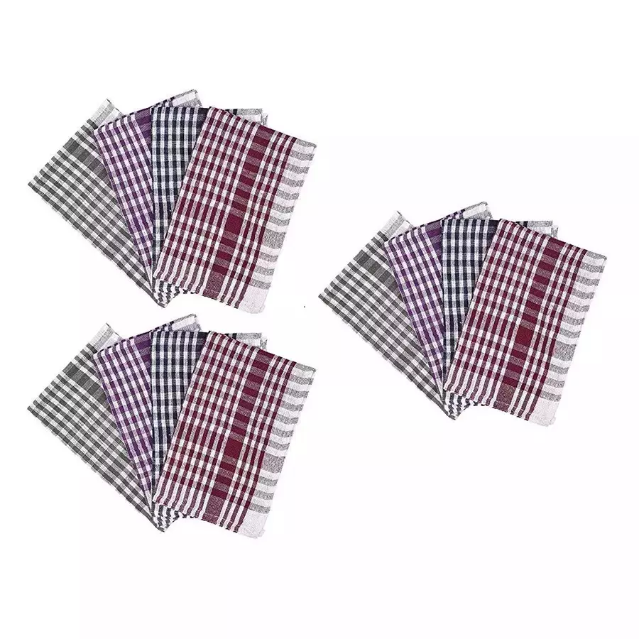 GENERIC 20x20 inch Multicolor Cotton Striped Duster (Pack of 72)