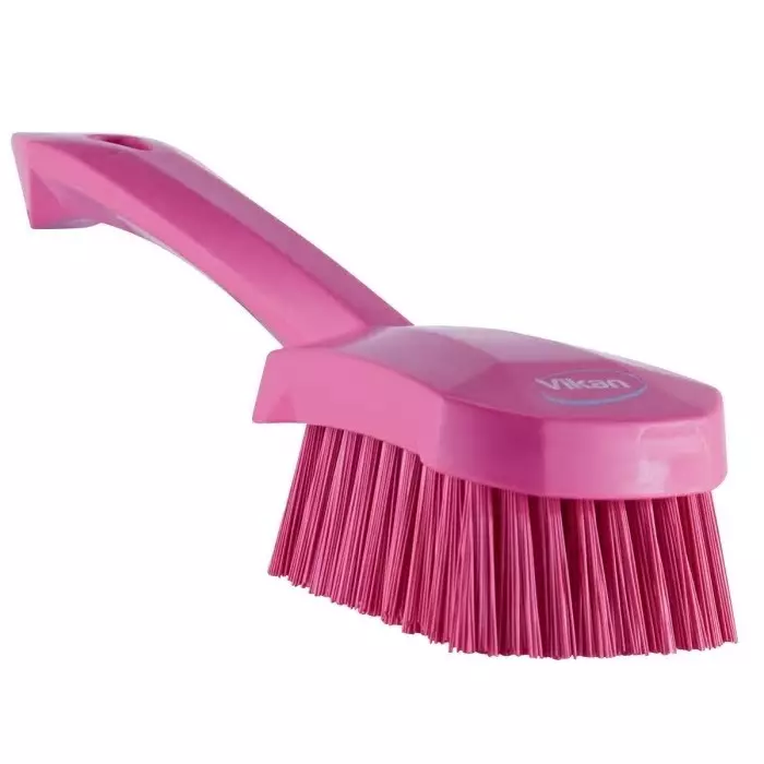 VIKAN Scrubbing Brush PET Hard 36 mm Bristle Length Pink, 41921