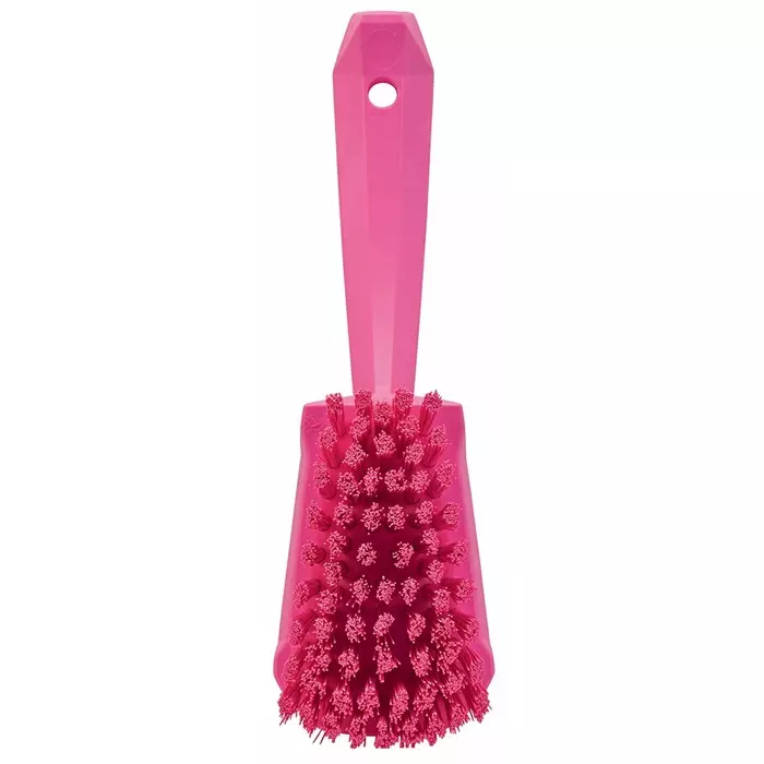 VIKAN Scrubbing Brush PET Hard 36 mm Bristle Length Pink, 41921