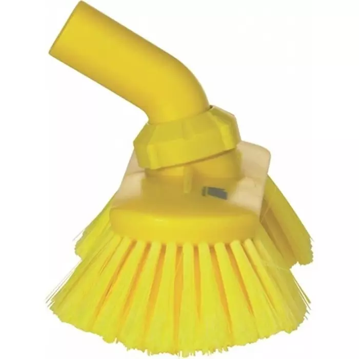 vikan-soft-bristle-yellow-scrubbing-brush-44mm-bristle-length-polyester-polypropylene-stainless-steel-bristle