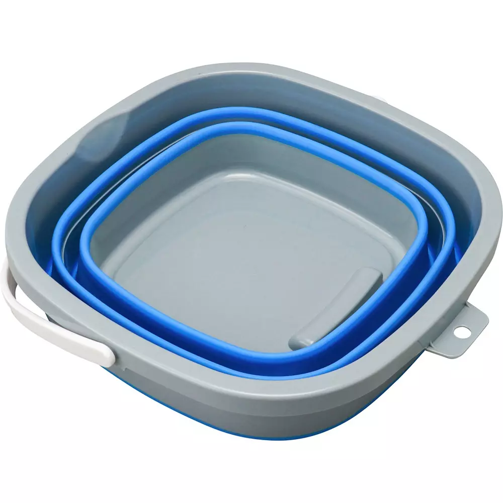 MonotaRO Foldable Bucket Blue x gray 15 L Capacity, 15L