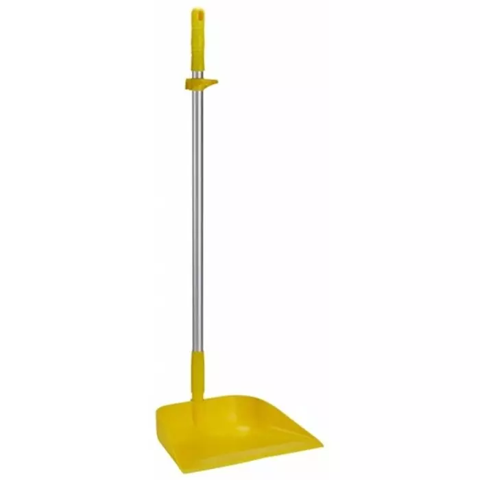 VIKAN Dust Pan Polypropylene Yellow with Anodised Aluminium Handle for Cleaning, 56626