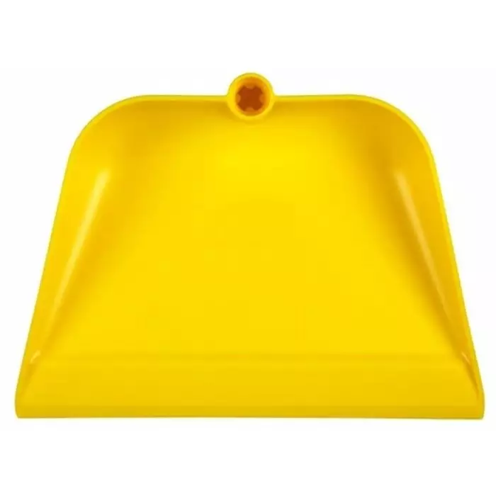 VIKAN Dust Pan Polypropylene Yellow with Anodised Aluminium Handle for Cleaning, 56626
