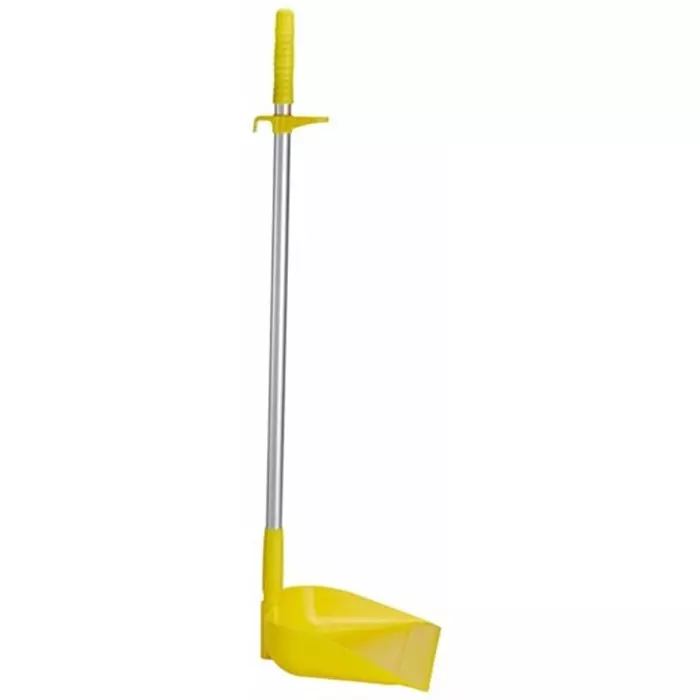 VIKAN Dust Pan Polypropylene Yellow with Anodised Aluminium Handle for Cleaning, 56626