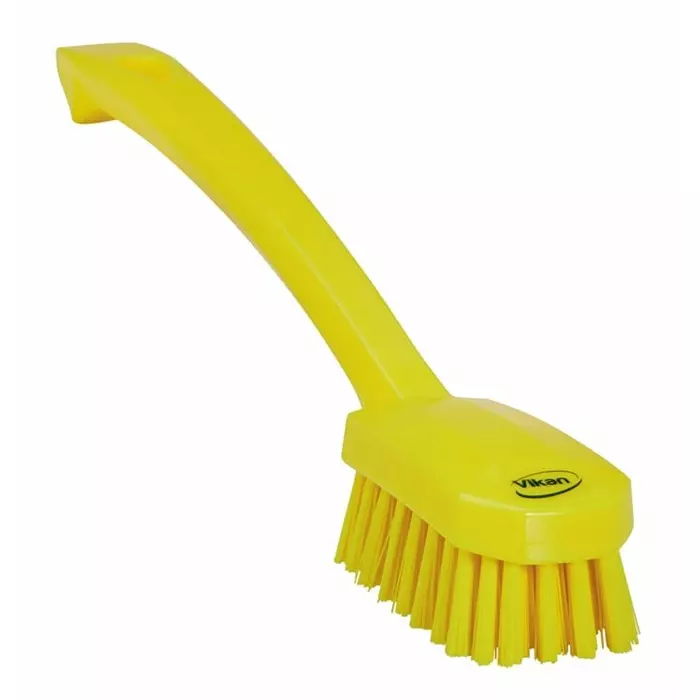 VIKAN Scrubbing Brush PET Medium 22 mm Bristle Length Yellow, 30886