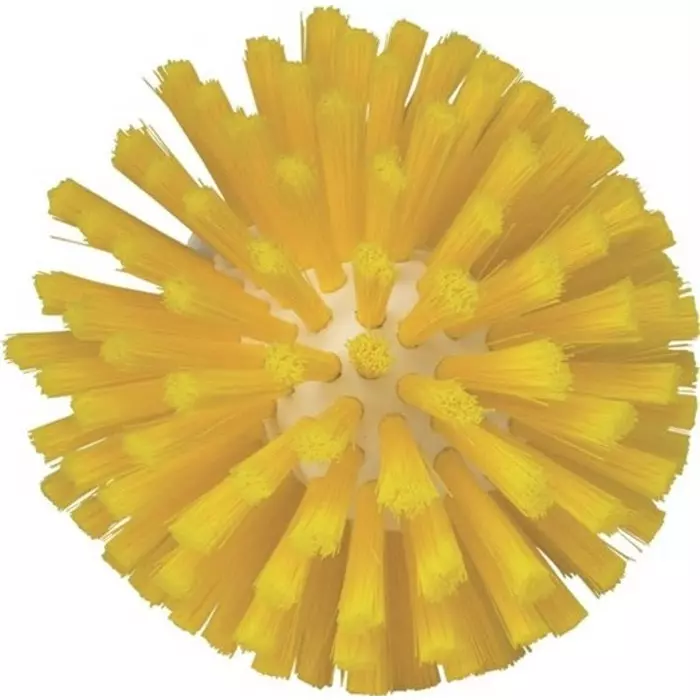 VIKAN Scrubbing Brush Polyester, Polypropylene & Stainless Steel Medium 33 mm Bristle Length Yellow, 70356
