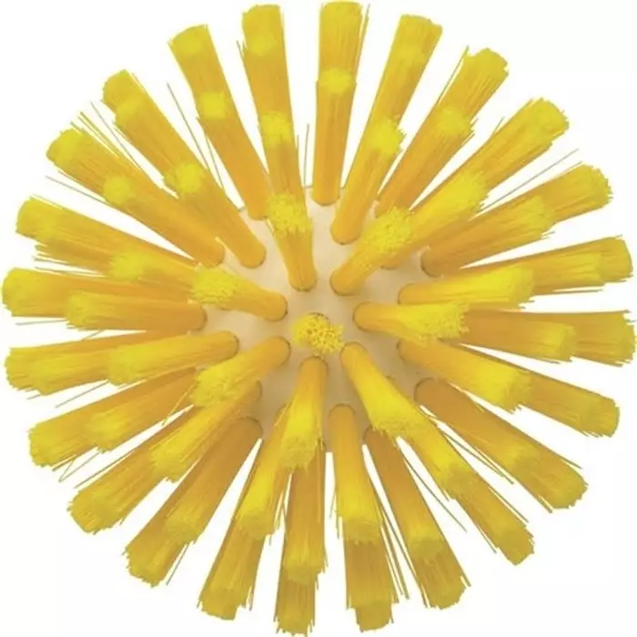 VIKAN Scrubbing Brush Polyester, Polypropylene & Stainless Steel Medium 33 mm Bristle Length Yellow, 70356