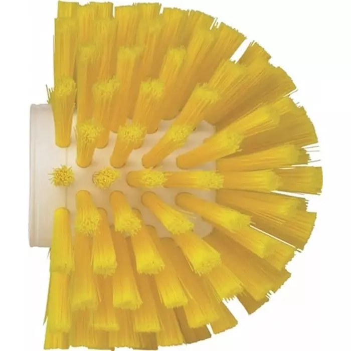 VIKAN Scrubbing Brush Polyester, Polypropylene & Stainless Steel Medium 33 mm Bristle Length Yellow, 70356