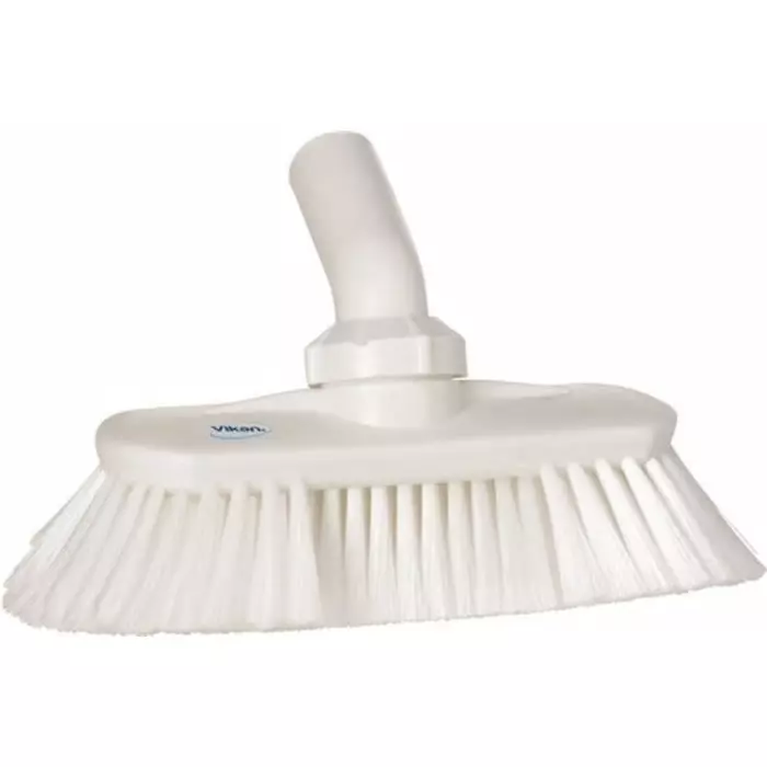 VIKAN Scrubbing Brush Polyester, Polypropylene & Stainless Steel Soft 44 mm Bristle Length White, 70675