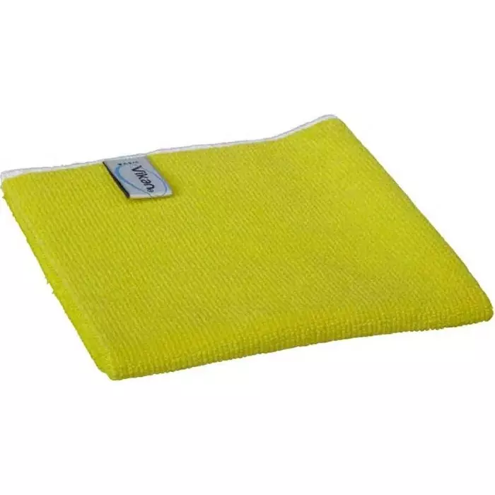 VIKAN Basic Microfibre Cloth Yellow 320x320 mm for General Cleaning (Pack of 5 Pcs)