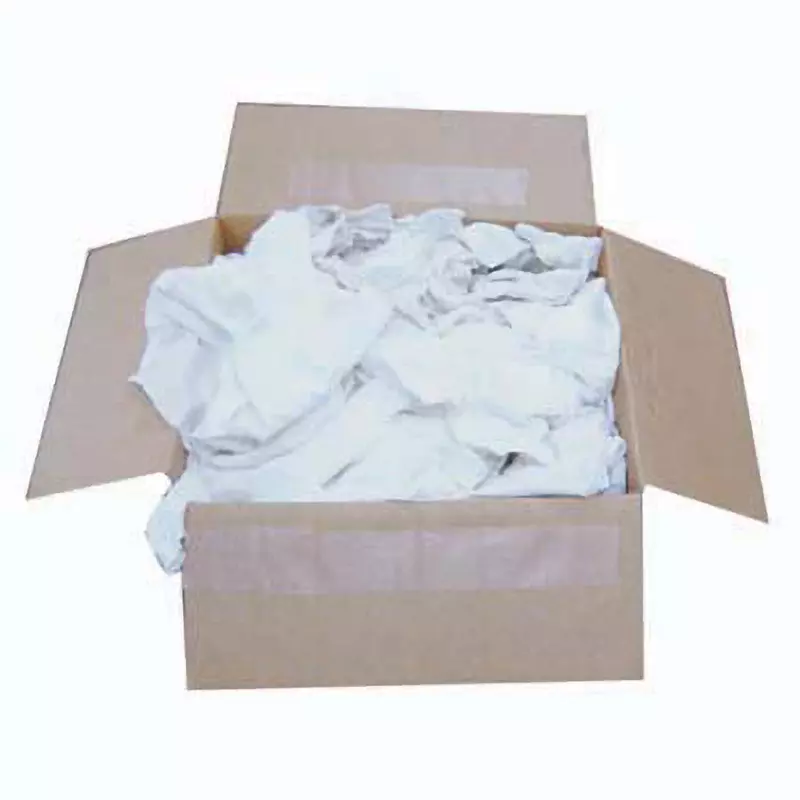 MonotaRO White Wipes Used Fabric with Dimensions Cm About 30-60 square, 7058371 (Pack of 5 Kg)