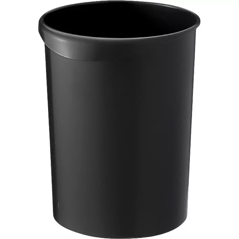 MonotaRO Wastebasket Round Type With Handle Black 264 mm Length, 50638456