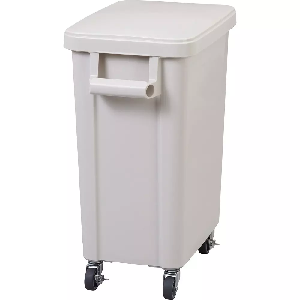 monotaro-kitchen-trash-can-with-caster-pail-and-drain-plug-gray-45-l-capacity-45l