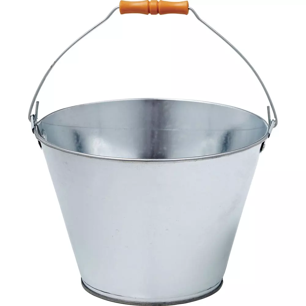 MonotaRO Bucket Steel Silver About 8 L Capacity, 8L