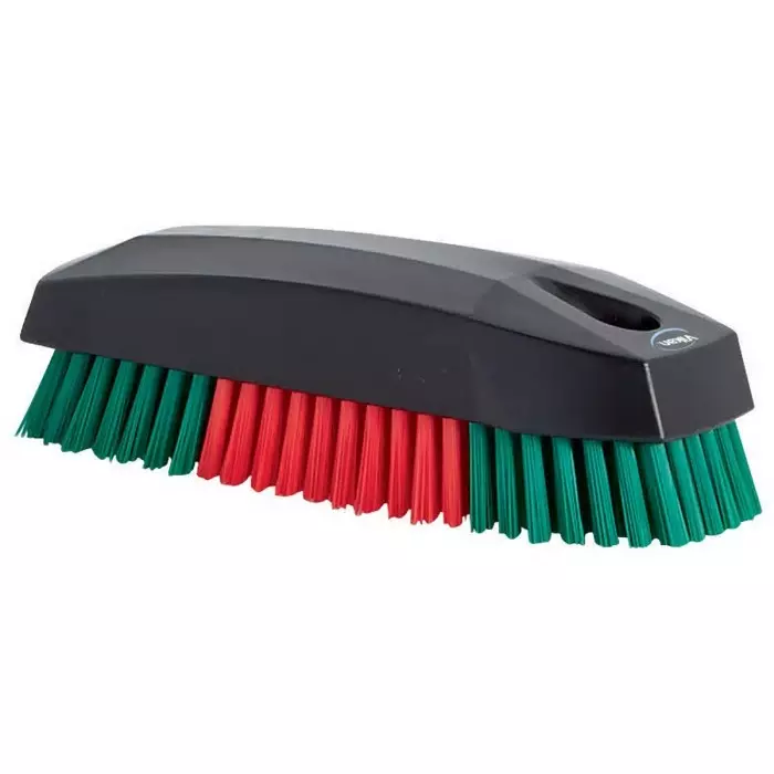 VIKAN Scrubbing Brush Polyester Hard 15 mm Bristle Length Black, 644052