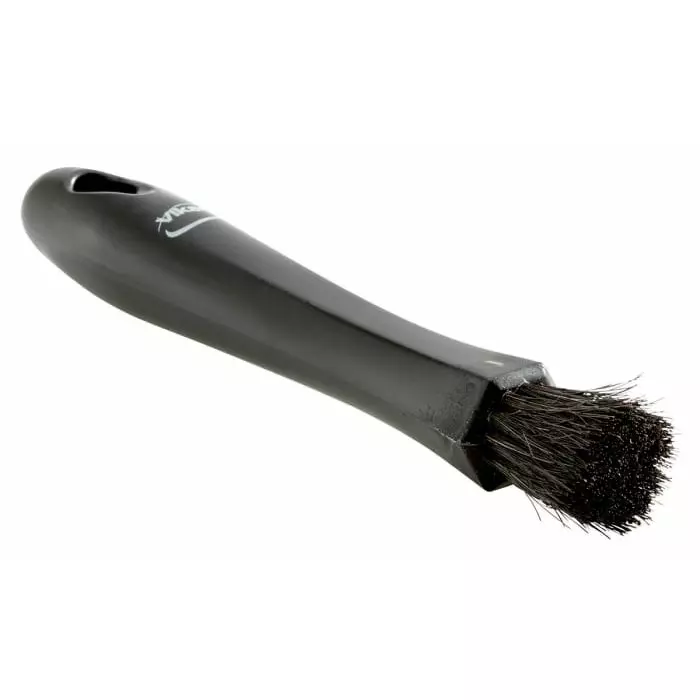 VIKAN Scrubbing Brush Natural Hair Soft 24 mm Bristle Length Black, 631559
