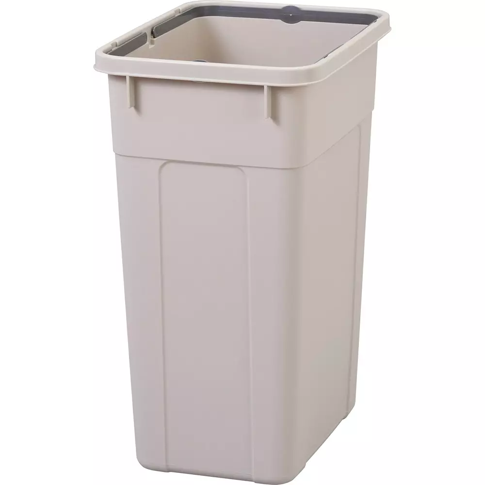MonotaRO Polypail Square Trash Can Gray 45L Size, 45Lx5 (Pack of 5 Pcs)
