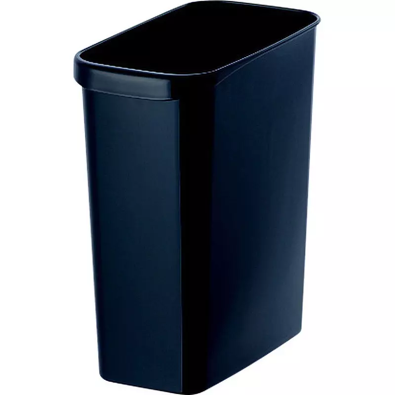 MonotaRO Wastebasket Square Type With Handle Black 340 mm Length, 50638499