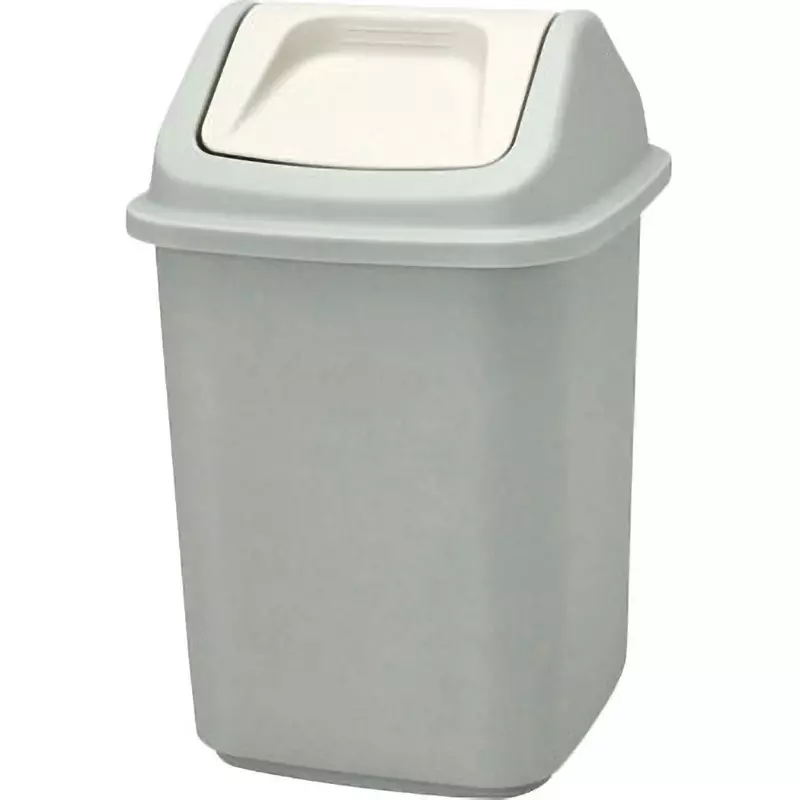 MonotaRO Trash Can Swing Type Capacity About 20L Gray 295x295x460 mm, XDL-20E-8 (Pack of 8 Pcs)