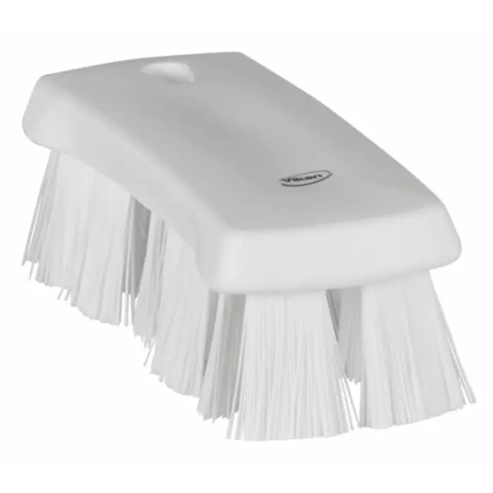 VIKAN Hand Brush Hard Polyester Bristles White 176 mm, 38915