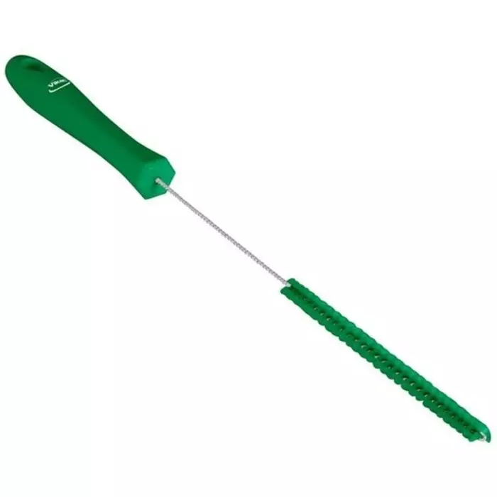 VIKAN Hand Brush Medium Polyester, Polypropylene & Stainless Steel Bristles Green 3.5 mm, 53632
