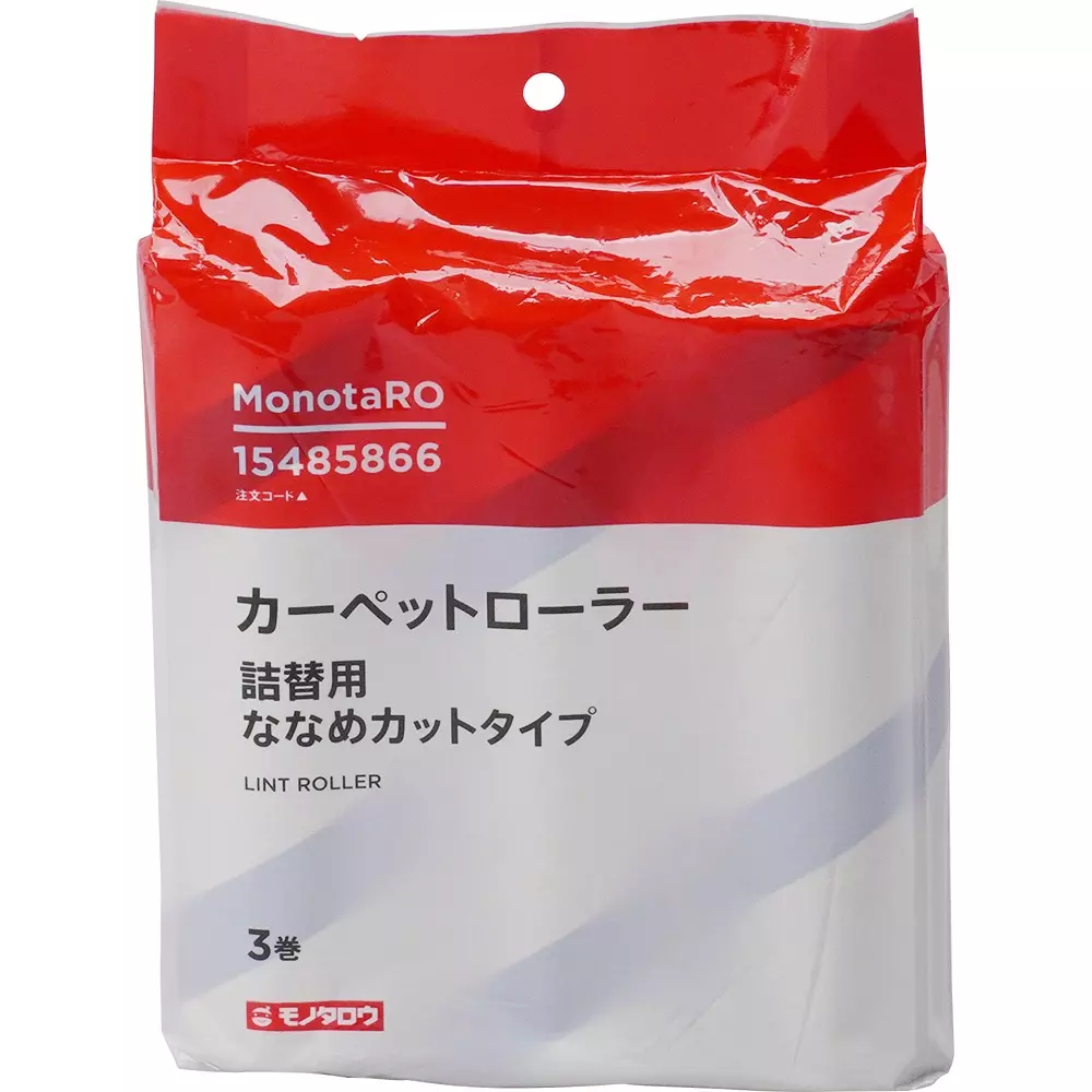 MonotaRO Diagonal Cut Type for Refilling Carpet Rollers, M160-3 (Pack of 3 Pcs)