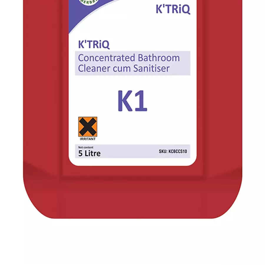 K'TRiQ K-1 Bathroom Cleaner cum Sanitizer Concentrate Pack of 2 x 5 Litre