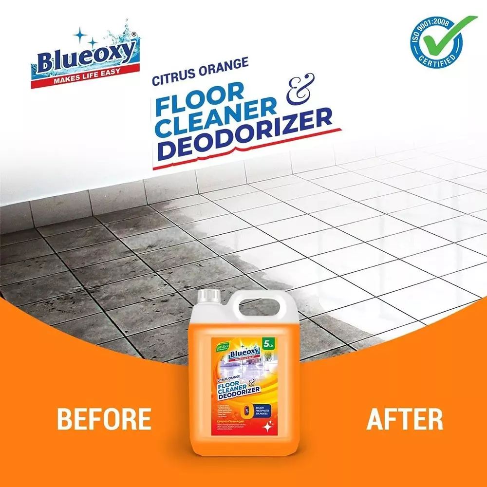 BLUEOXY Floor Cleaner & Deodorizer 5 L Citrus Orange Fragrance