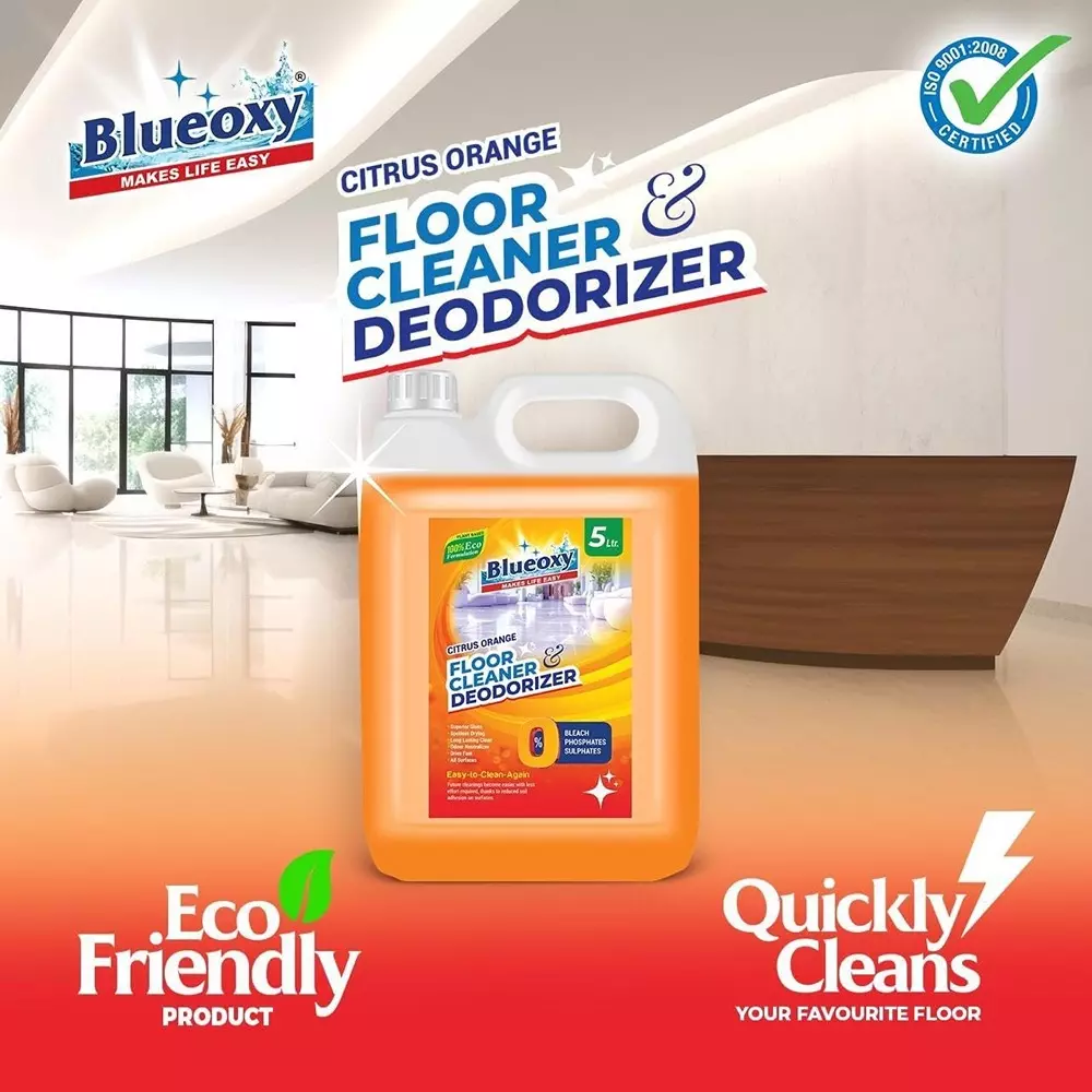 BLUEOXY Floor Cleaner & Deodorizer 5 L Citrus Orange Fragrance