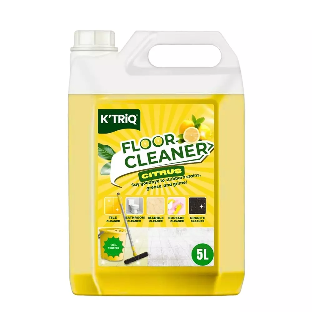 K TRiQ Floor Cleaner 5 L Can Liquid Citrus for Industrial & Commercial Use, K7