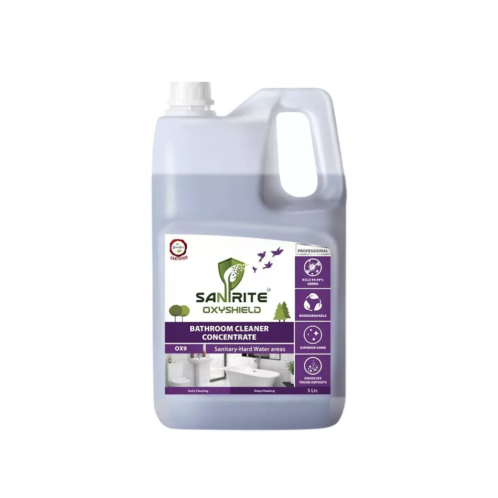 Sanirite Acidic Washroom Cleaner Concentrate Lavender Fragrance 5 L Capacity, OX-9